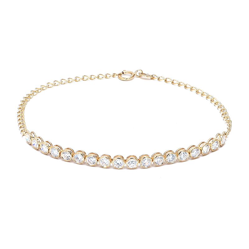 18 Bubble Bezel Set Double Layer Gallery Round Cut Diamonds Bracelet