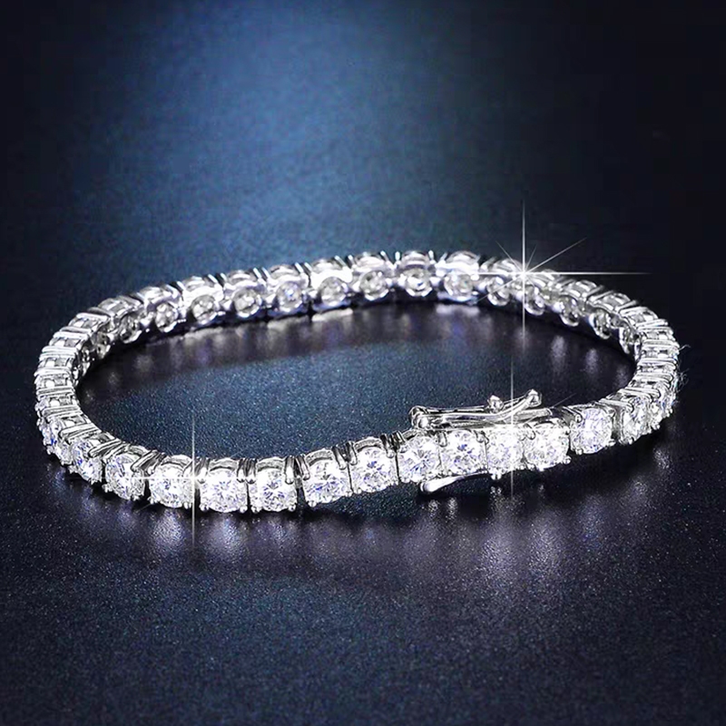 Full Round Prong Man Made Diamond Classic Tennis Bracelet