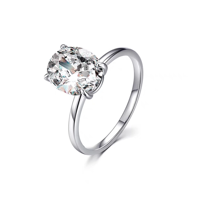 Minimalist 4 Prong Oval Cut Lab Grown Diamond Ring
