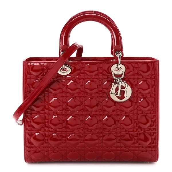 Patent Cannage Large Lady Dior